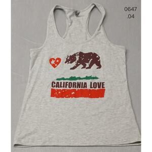 California Love (2XL) Gray Unisex Cotton Gym Tank Top